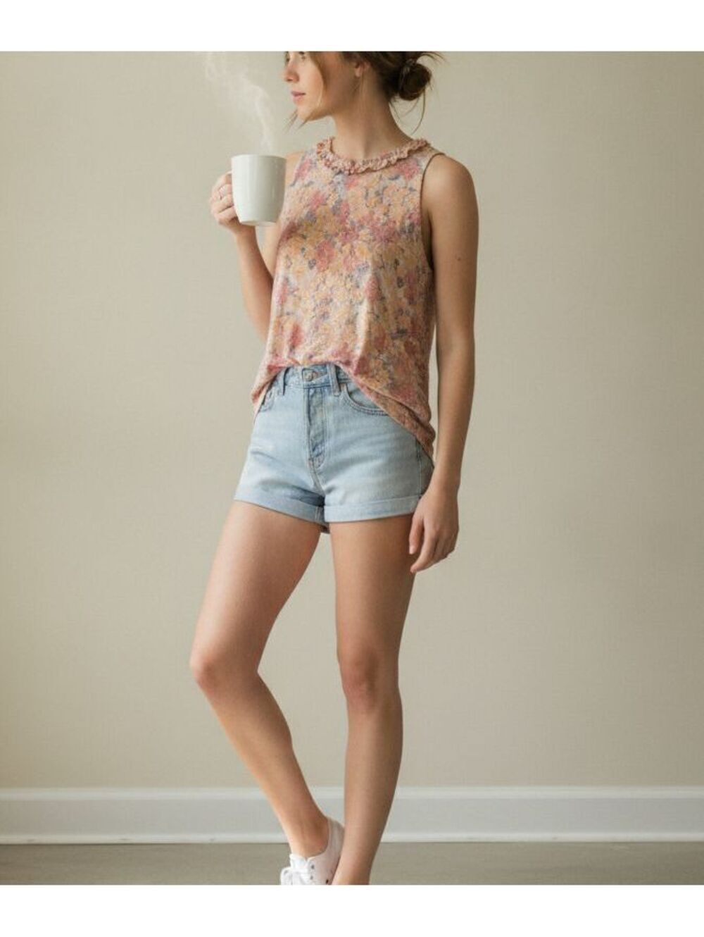 New Without Tags | Rose & Olive | Sz M | Multicolor Floral Tank Top